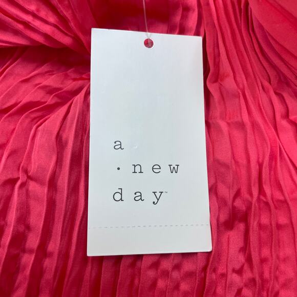 A New Day Women's Textured Satin Cami Blouse Coral Size Small - Picture 4 of 7